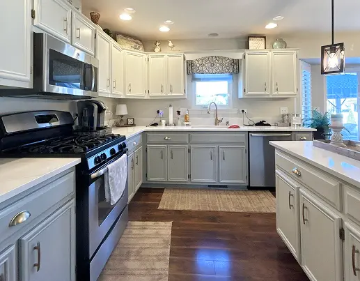 Professional painting project — Bright U Shaped Kitchen