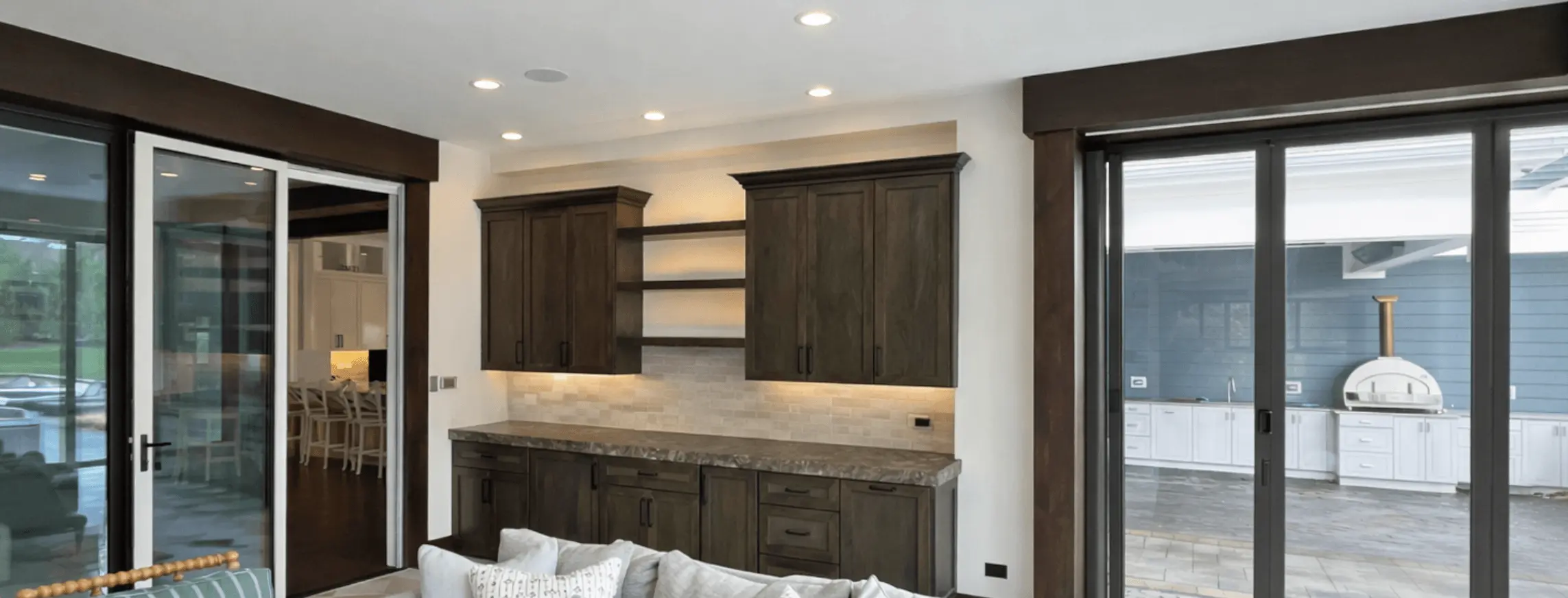 Professional painting project — Modern Living Room Wet Bar
