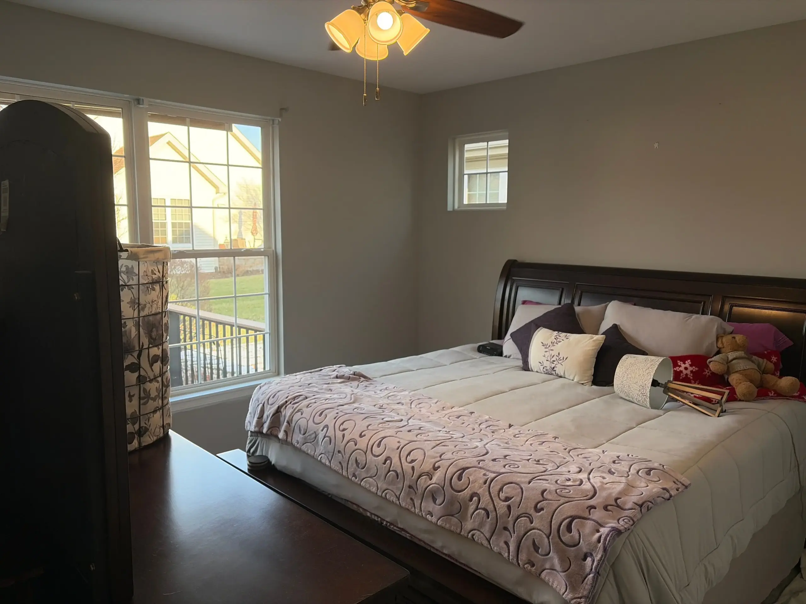 Professional painting project — Neutral Gray Master Bedroom