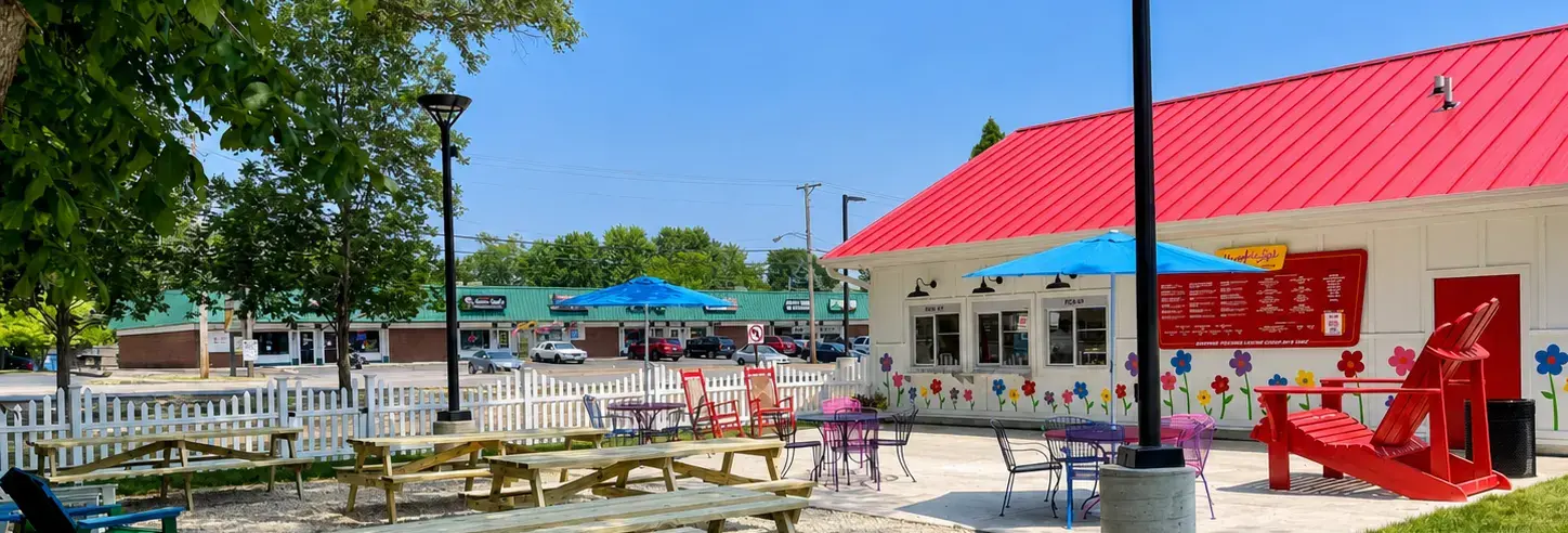 Professional painting project — Outdoor Patio Picnic Tables