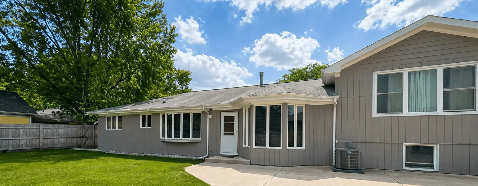 Professional painting project — Suburban Home Backyard Exterior
